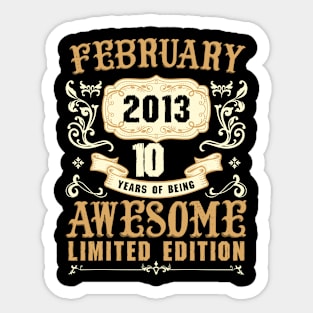 February 2013 10 Years Of Being Awesome Limited Edition Sticker